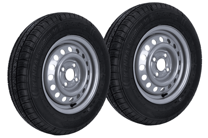 Sett med to hjul for tilhenger KENDA DEKK 155/80 R13 84N KENDA FELG 4Jx13"H2 4x100 ET:30