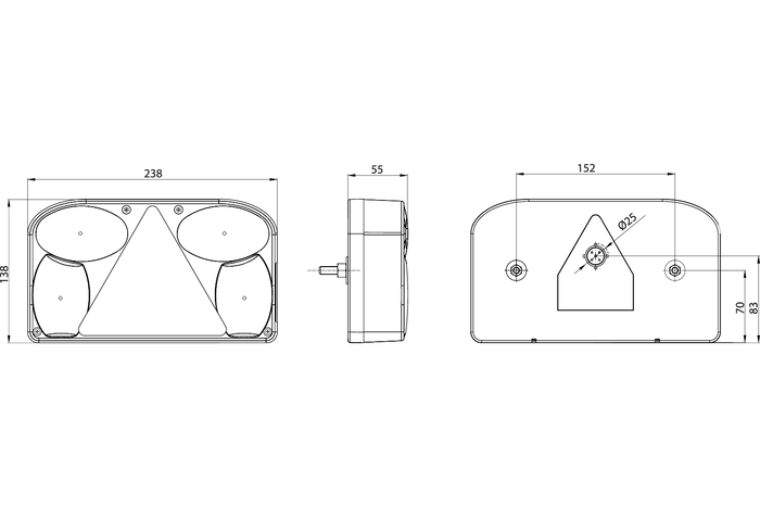 Baklykt FRISTOM FT-088 bajonett 6 funksjoner igjen