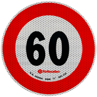 60 km/t fartsgrense-klistremerke