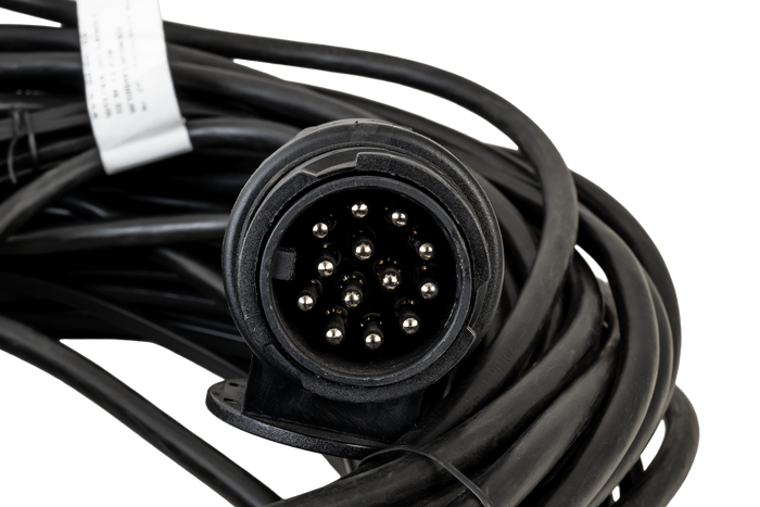 MANTES elektrisk installasjon, tilhenger trekkvogn sele, 10 m, 13 PIN støpsel, 2x 8 PIN bajonetter