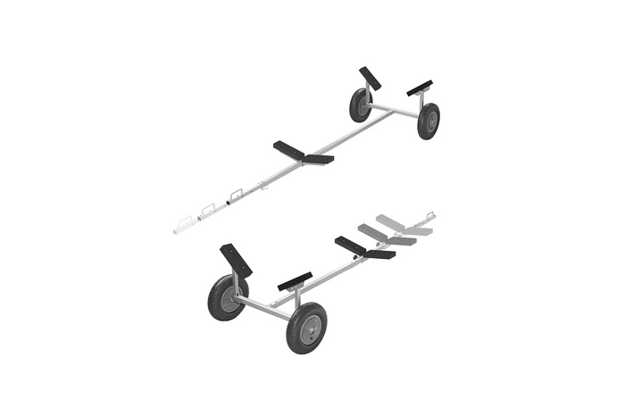 ProPlus 740024CR glidetralle for transport av lett båt, 70 kg pontong