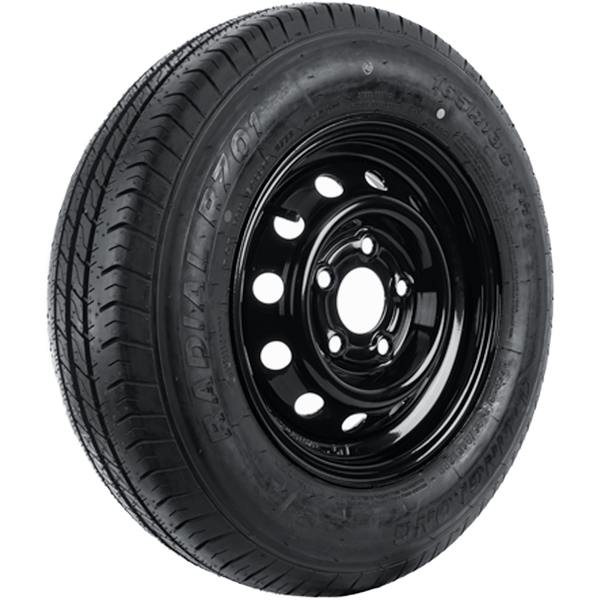 Forsterket tilhengerhjul LINGLONG DEKK 165/80 R13C 96/94N UNITRAILER FELG svart 4,5Jx13"H2 5x112 ET:30