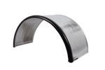Dobbelskjerm for tilhenger 16-17,5" DOMAR DK7135 hjulbue 1000/450 mm metall med gummikant