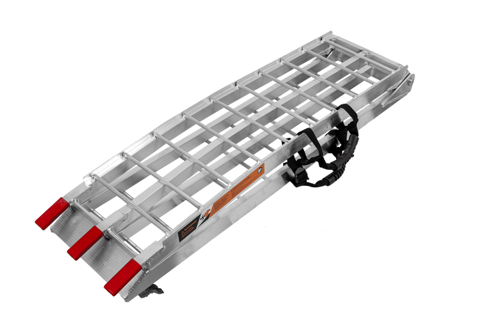 UNITRAILER ALR002 sammenleggbar rampe aluminiumsrampe for tilhenger 221 cm 340 kg med belte