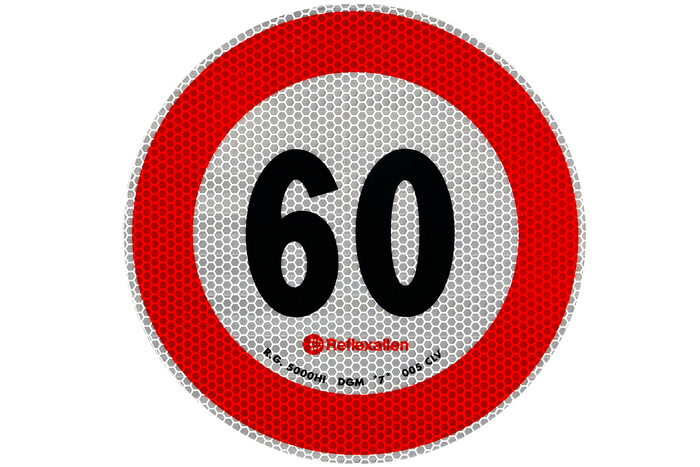 60 km/t fartsgrense-klistremerke