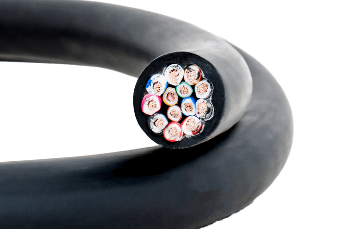 HYBSZ YLY-S elektrisk kabel 8x0,75+5x1,5 trettenkjerne - 1m