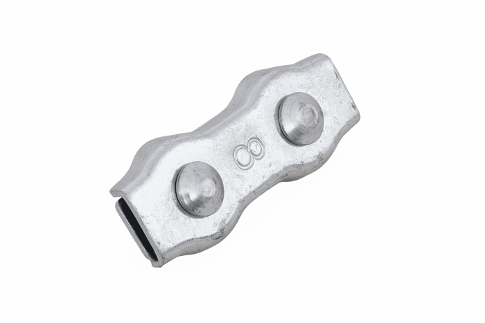 DROMET ZLS.8 dobbel sadeltauklemme for 8 mm tau