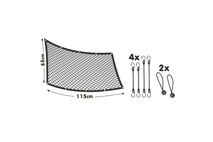 Hundeskillevegg LAMPA PET-2 nettingbarrierer festet til forsetene 115x65cm