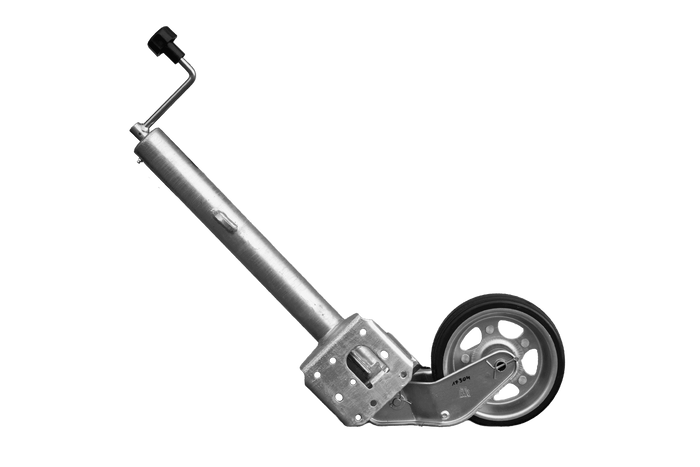 UNITRAILER automatisk støttehjul med håndtak 500 kg 60 mm 660-904 mm
