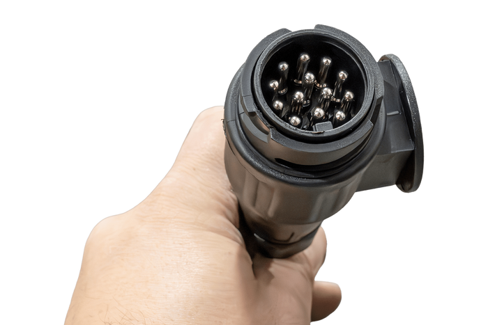 STIKKONTAK MANTES elektrisk installasjon tilhengerledning 5 m 13-PIN støpsel bajonetter 2x 5-PIN