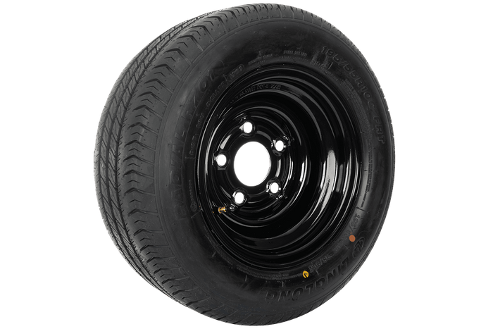 Forsterket hjul for tilhenger LINGLONG DEKK 195/55 R10C 98/96N UNITRAILER FELG svart 6Jx10"H2 5x112 ET:-4