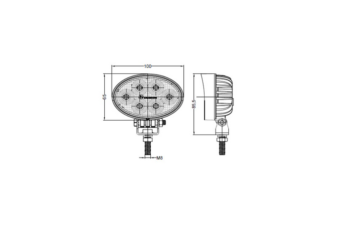 LED-arbeidslampereflektor TT TECHNOLOGY TT.13325 24xLED 1920lm oval