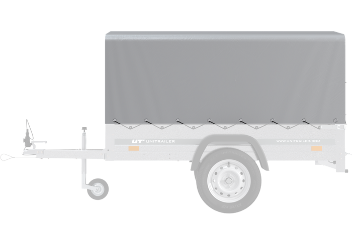 Rammedeksel h-800 UNITRAILER presenning for tilhenger 200x106cm HAGE 200 KIPP