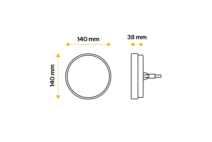 TT-TEKNOLOGI TT.12520L+TT.12520P LED-baklykter 4 funksjoner venstre+høyre