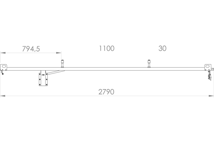 UNITRAILER HAGETRAILER 264 KIPP tilhengertrekk med sylindere / nøkkellås