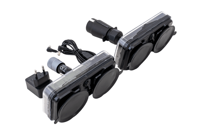 TT Technology TT.12028B-DI LED-baklykter 3 funksjoner venstre + høyre, trådløse, magnetiske