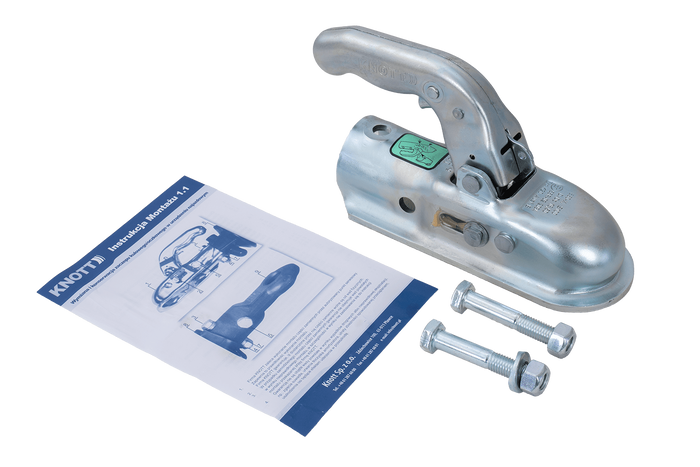 KNOTT K20-B kulekobling for 2000 kg tilhenger med 45 mm rørdrag, støpejern