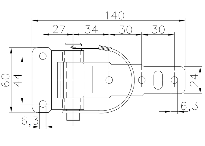 BSCH 30-2 sidehengsel med sjakkel - utskifting