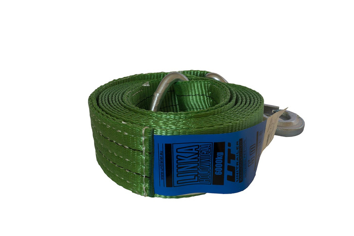 Slepetau med kroker UNITRAILER slepestropp 5m/60mm/6t grønn