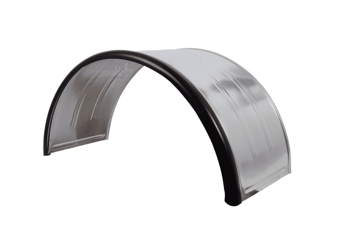 Dobbelskjerm for tilhenger 16-17,5" DOMAR DK7135 hjulbue 1000/450 mm metall med gummikant