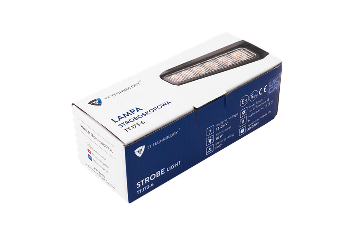 TT Technology TT.173-6 LED strobe varsellampe, oransje