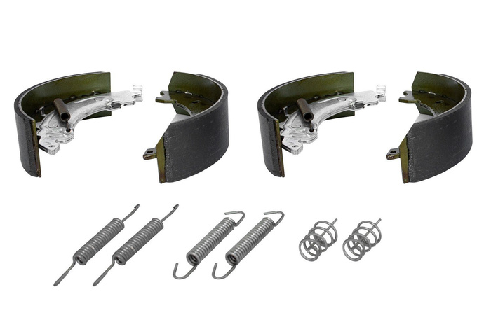 Bremsesko for KNOTT 200x50 aksler med et sett UNITRAILER fjærer