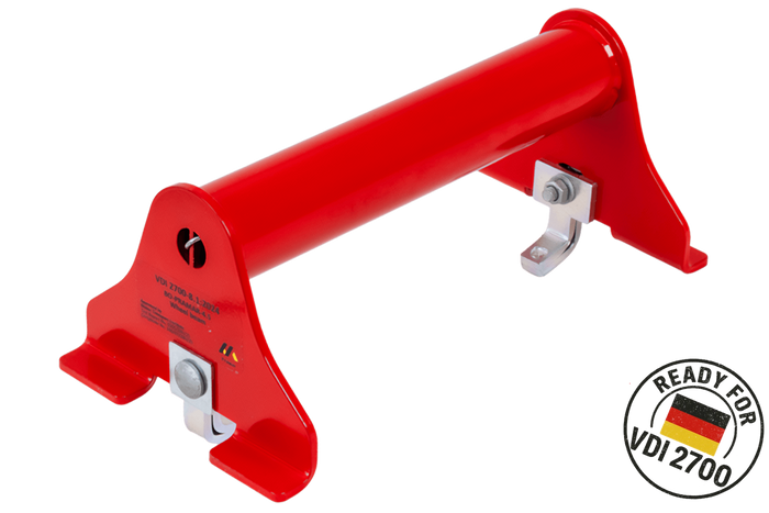 PRAMAR Radstopper VDI 2700 rød bergingsbilhjullås - justerbar, universal