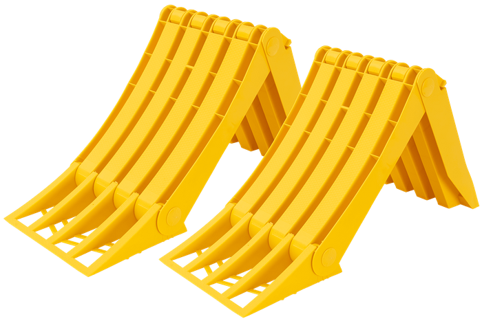 Sett med to sammenleggbare hjulklosser LOKHEN ORIGAMY 56 h: 230 mm / sett med håndtak