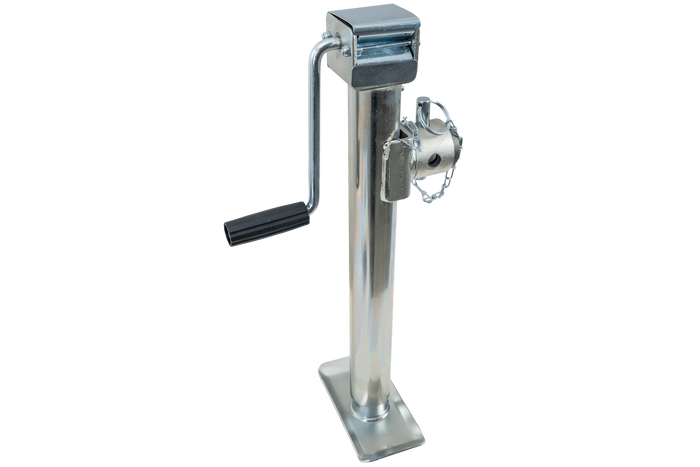 UNITRAILER TJ5002 uttrekkbar sveivstøtte for 1300 kg flatbed-tilhenger 560-940 mm