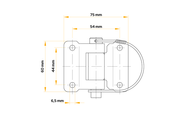 Avtakbart sidehengsel WINTERHOFF BSCH 30-5 tilhenger sidefeste