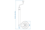 ProPlus 341510 støttehjul 150 kg 48 mm 800–1040 mm med skala