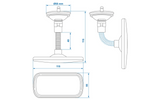 ProPlus 750641 panorama bakspeil med holder og sugekopp 55x115mm