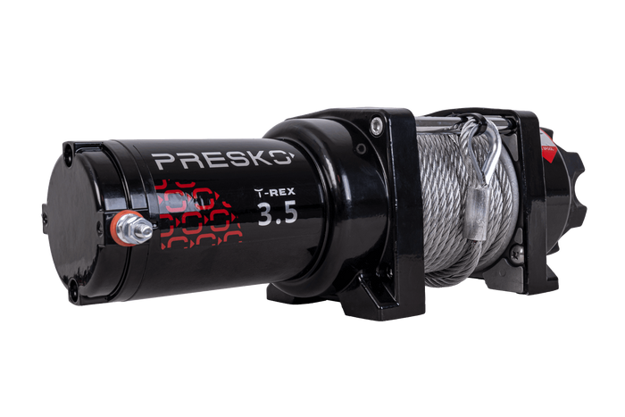 Elektrisk vinsj for PRESKO T-REX 3.5 12V 1590kg tilhenger med 12m stålkabel