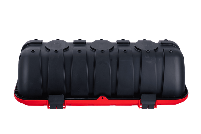 Brannslukningsboks 9/12kg DAKEN 82510 STRIKE 707x322x239mm rød