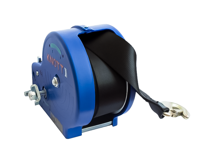 1150 kg Knott vinsj med belte, blått hus