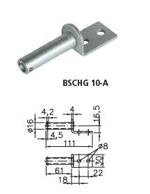 Sidehengsel med håndtak WINTERHOFF BSCH 10-320+BSCHG 10-17-A komplett tilhengersidemontering