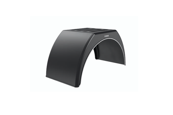 Dobbelskjerm for tilhenger 15-16" DOMAR DK3120 flat hjulbue 1000/510mm med hvit felg