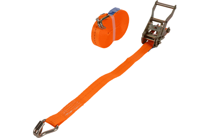 UNITRAILER 10m/25mm/1t oransje transportbånd med strammer
