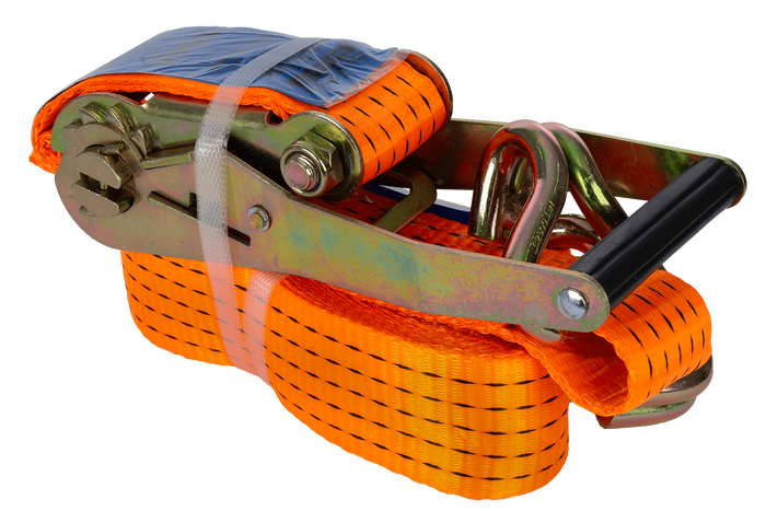 Sett med fire UNITRAILER 5m/50mm/5t oransje transportbelter med strammer