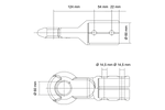 KNOTT KK6220S øyefeste for 3500 kg tilhenger med 60 mm rørformet dragstang