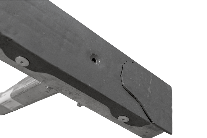 UTLØPSUNITILHENGER flat sidestøtte, lengde 30 cm, høyde 40 cm, for båthenger, GRÅ
