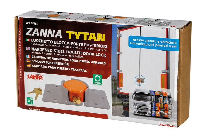Lås for tilhenger og semitrailer ZANNA TYTAN 2 nøkler