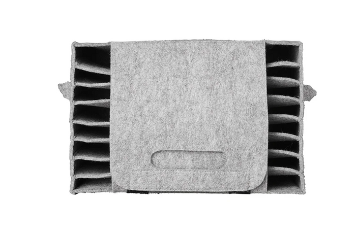 ProPlus 761475V01 tallerkenholder for campingvogn, filt, for 10 tallerkener