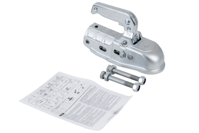 STEELPRESS BC-3000C-00-00+Z2 kulekobling for 3000 kg tilhenger med 35-50 mm rørdrag, støpejern