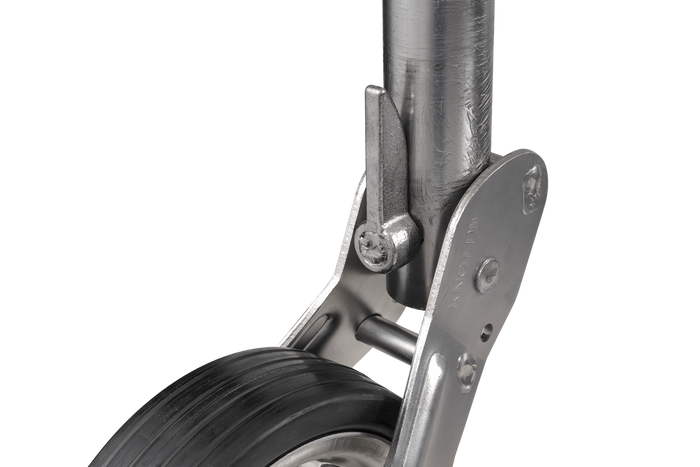 KNOTT ATK60 forsterket støttehjul med håndtak 350 kg 60 mm