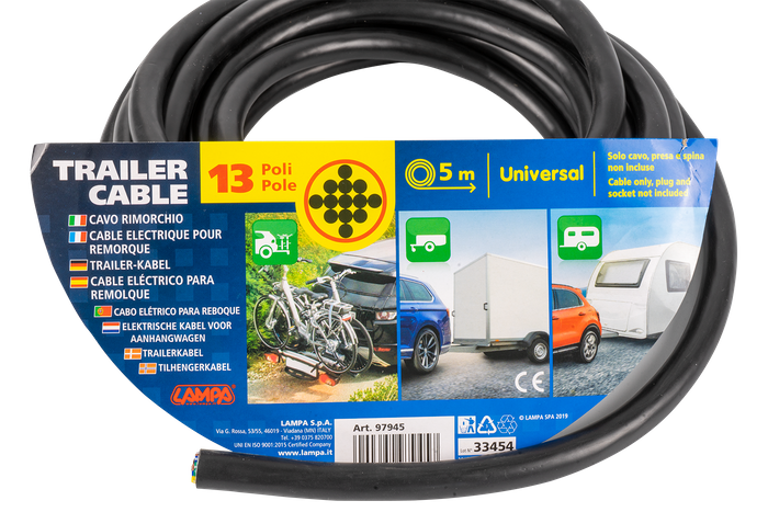 LAMP elektrisk kabel 13x0,75 trettenkjernede - 5m