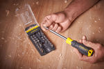 STANLEY MULTIBIT 34-delers skrutrekker med bitsett