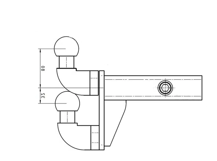AHAKA hengerfeste med kule høydejustering 50mm 3500kg