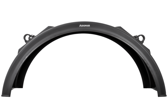 Skvettskjerm for tilhenger 19,5-22,5" DOMAR DK2975 hjulbue 1250/430 mm med monteringsbraketter