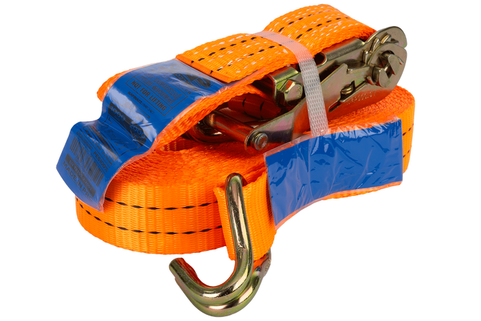 Sett med fire UNITRAILER 10m/35mm/2t oransje transportbelter med strammer
